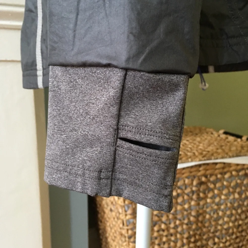NWOT Lucy Dark Gray Windbreaker with Purple Trim - Picture 5 of 8